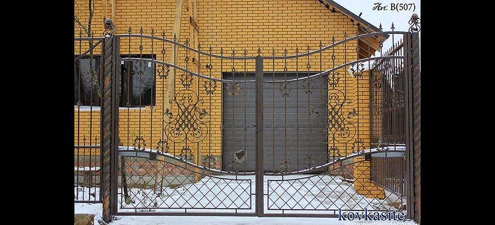 кованые ворота в москве №7